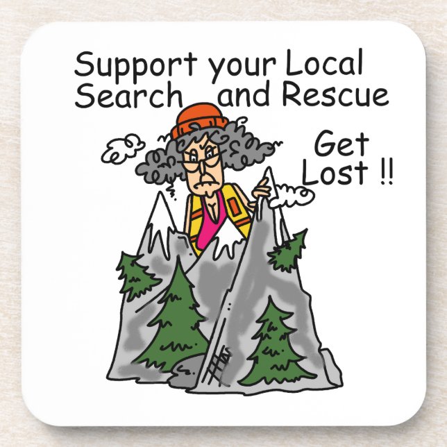 Porta-copo Engraçado obtenha perdido (Frente)