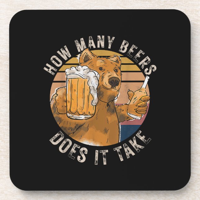 Porta-copo Engraçado Quantas Cervejas Levam (Frente)