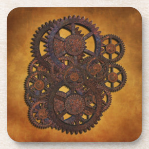 Porta-copo Engrenagens oxidadas de Steampunk
