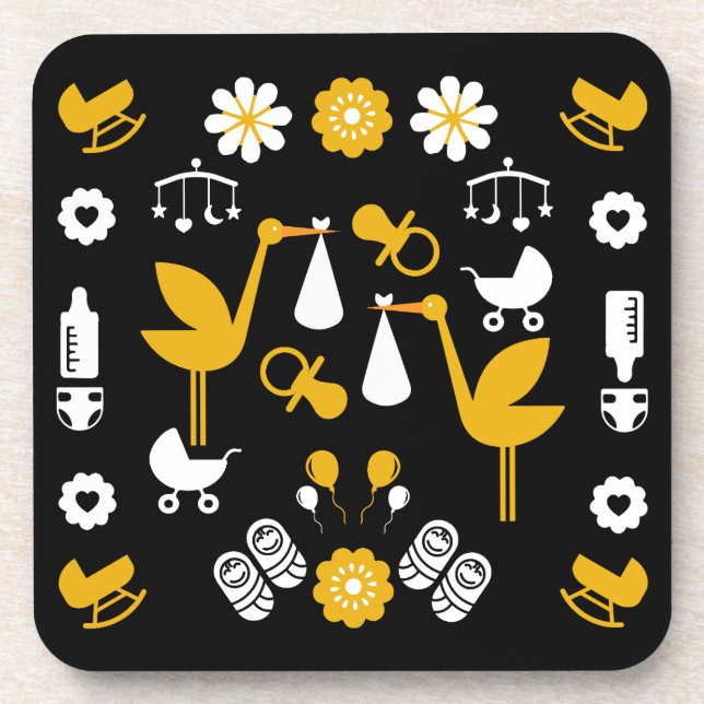 Porta-copo Entrega de Palavras Não-Gênero Gêmeas (Frente)