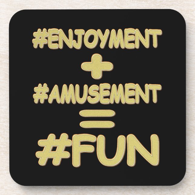 Porta-copo "EQUAÇÃO DIVERTIDA" Design de Expressão de Cuta. C (Frente)