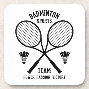 Porta-copo Equipe de Esportes de Badminton