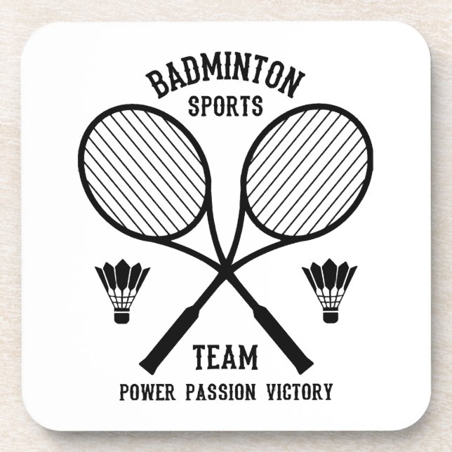 Porta-copo Equipe de Esportes de Badminton (Frente)
