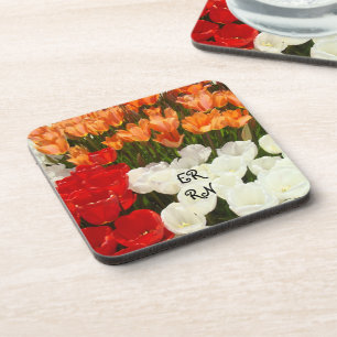 Porta-copo ER RN Rolhas de cortiça Tulipa Flores Enfermeiras