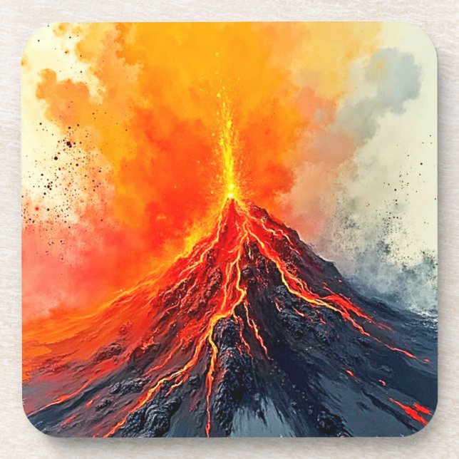 Porta-copo Erupção Vulcânica: Poder Bruto (Frente)