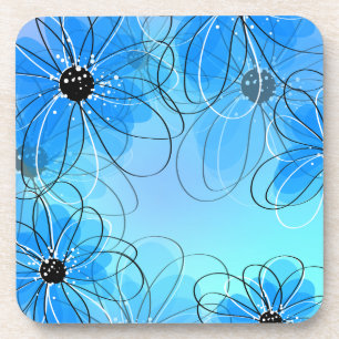 Porta-copo Esboço Floral Fofo com Aquarelas