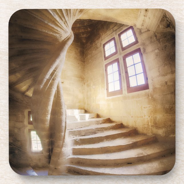 Porta-copo Escada espiral bege, França (Frente)