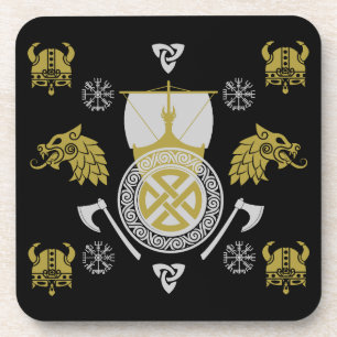 Porta-copo Escandinávia Viking Norsêmen Home Decor
