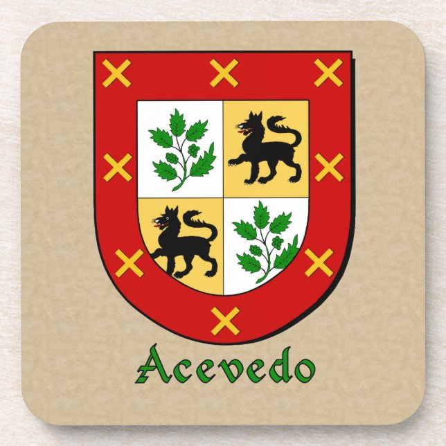Porta-copo Escudo da família Acevedo (Frente)