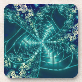 Porta-copo Espaço | Arte Fractal Azul e Branca