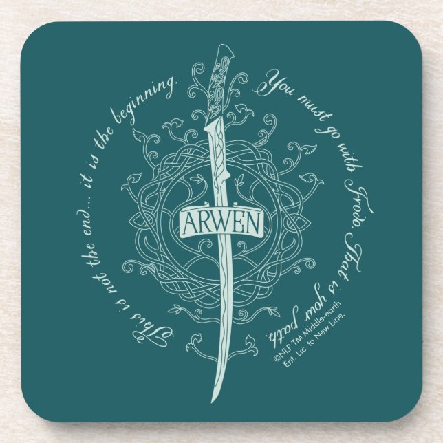 Porta-copo Espada Élfica ARWEN™ Citação (Frente)