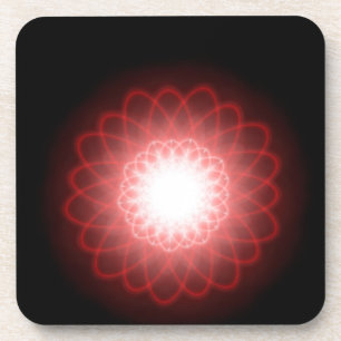 Porta-copo Espirais vermelhos hipnóticos