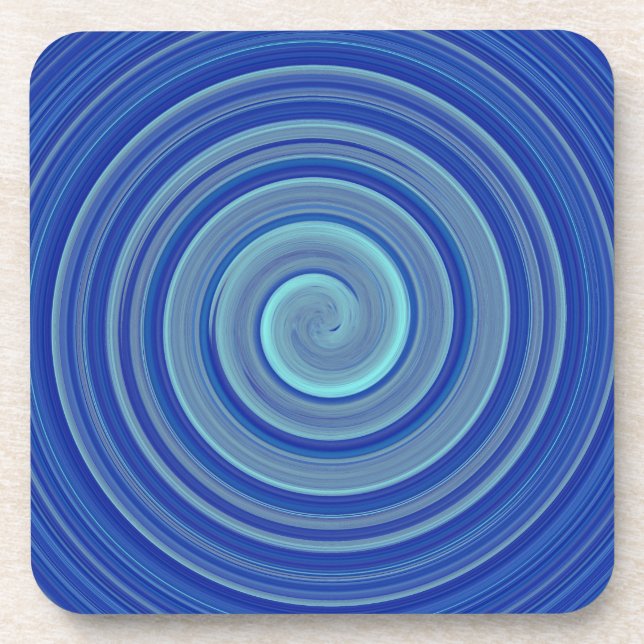 Porta-copo Espiral azul e turquesa (Frente)