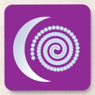 Porta-copo Espiral da Lua Silver em roxo