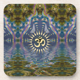 Porta-copo Espiritual Om Fractal Chakra Art Seis Beber Porta 