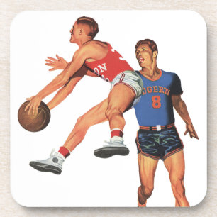 Porta-copo Esportes Antigos, Jogadores de Basquete em um Jogo