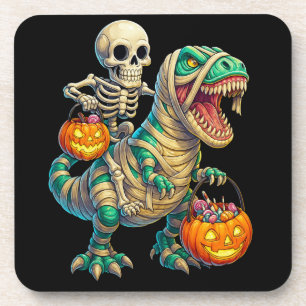 Porta-copo Esqueleto Caprichoso Montando um T-Rex Múmia no Ha