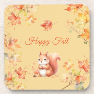 Porta-copo Esquilo de Queda Feliz nas Folhas