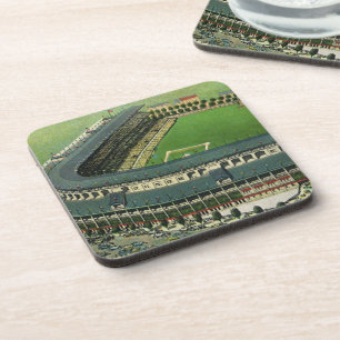 Porta-copo Estádio de Beisebol Esportivo Vintage, Vista Aérea