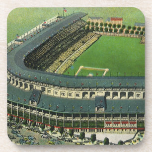 Porta-copo Estádio de Beisebol Esportivo Vintage, Vista Aérea