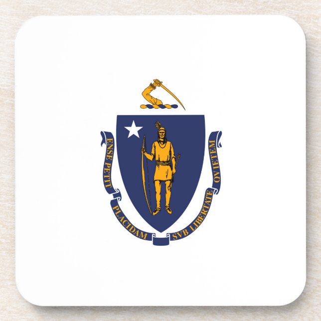 Porta-copo Estado de Massachusetts Flag Design (Frente)