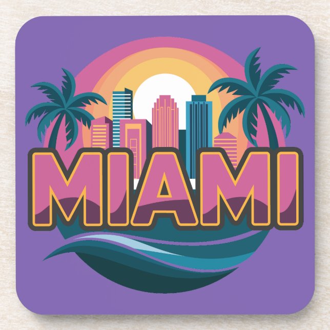 Porta-copo Estados Unidos de Miami Florida (Frente)