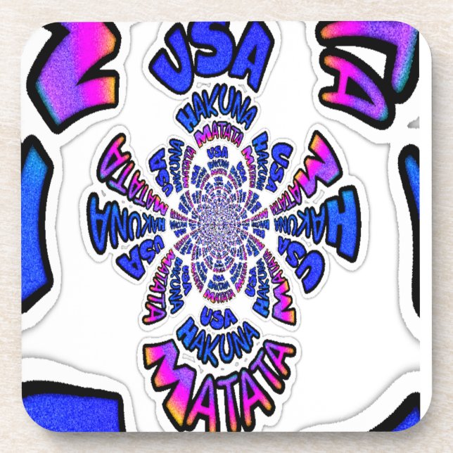 Porta-copo Estados Unidos Uma bela design de citação de texto (Frente)