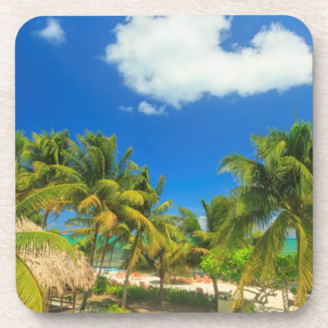Porta-copo estância tropical de praia, Belize (Frente)