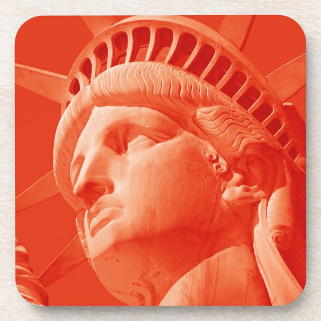 Porta-copo Estátua Vermelha da Liberdade (Frente)