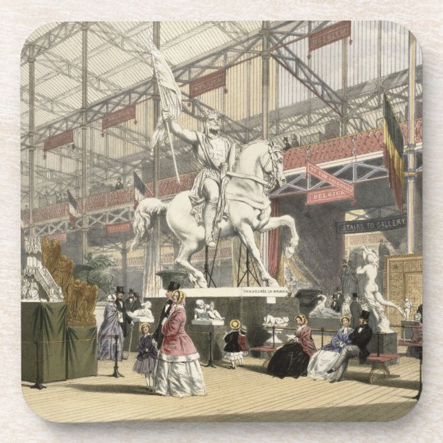 Porta-copo Estátuas na seção de Bélgica do grande Exhibi (Frente)