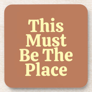 Porta-copo Este Deve Ser O Local Texto e Logotipo Personaliza