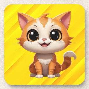 Porta-copo Estilo de Cartoon de Gato Laranja Bonito - 89738