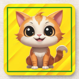 Porta-copo Estilo de Cartoon de Gato Laranja Bonito - 89738