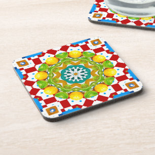Porta-copo Estilo italiano,azulejos,majolica Impressão de tud