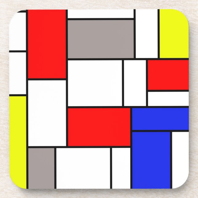 Porta-copo estilo Mondrian (Frente)