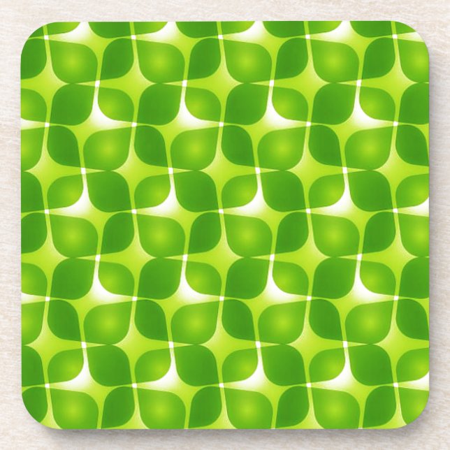 Porta-copo Estilo Retro Verde (Frente)