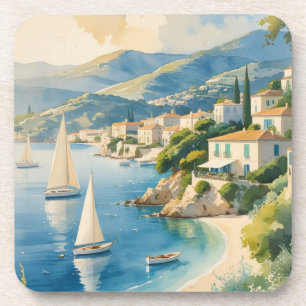 Porta-copo Estilo Vintage Cote D'Azur Viagem francês
