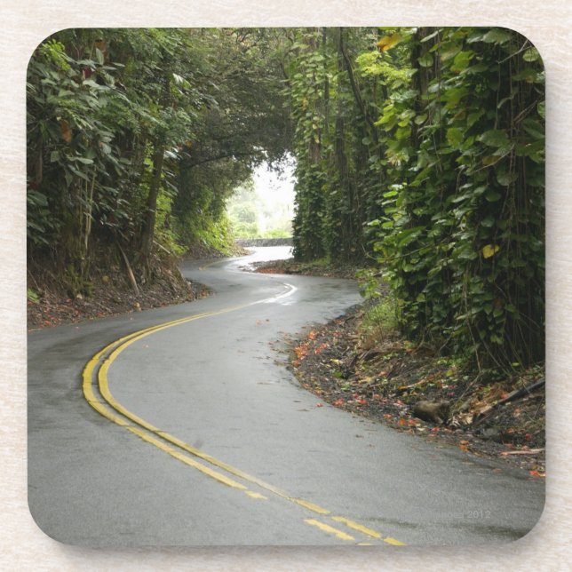 Porta-copo Estradas de enrolamento através da floresta (Frente)