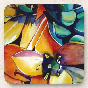 Porta-copo Estrela Amarela de Bethlehem flor aquarela