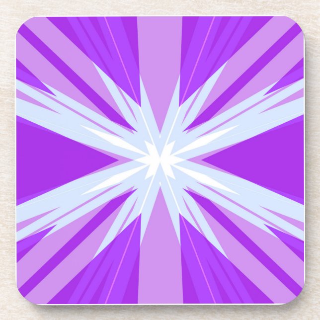 Porta-copo Estrela Festiva de Natal Púrpura Azul Branco (Frente)