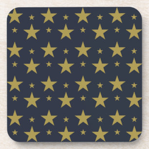 Porta-copo Estrelas Douradas em Azul Marinho – Elegante e Ate