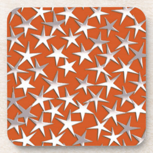 Porta-copo Estrelas prateadas em cobre