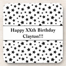 Estrelas Pretas Personalizadas com Festa de aniver