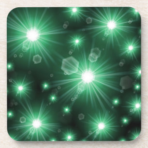 Porta-copo estrelas verdes