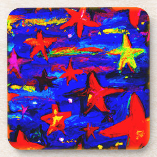 Porta-copo Estrelas Vermelhas Coloridas. Comprar Agora