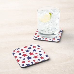 Porta-copo Estrelas Vermelhas e Azuis, 4 de Julho, Fundo Bran