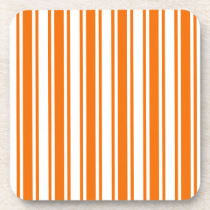 Porta-copo Estrias de cor laranja e branca