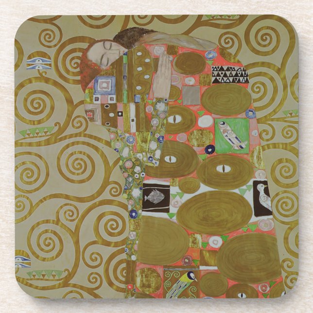 Porta-copo Estudo para a realização, c.1905-09 (w/c & ouro no (Frente)