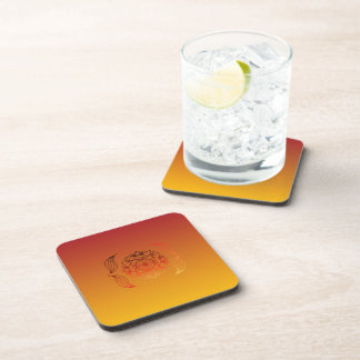 Porta-copo Ethereal Embers – Red & Orange Floral Art