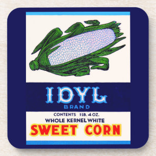 Porta-copo Etiqueta de 1930 Idyl Sweet Corn